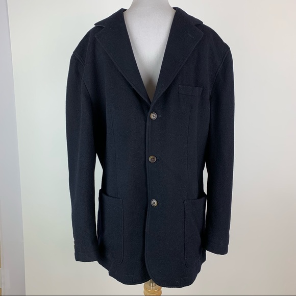 Daniel Cremieux Other - Cremieux Navy Wool Elbow Patch Blazer Large